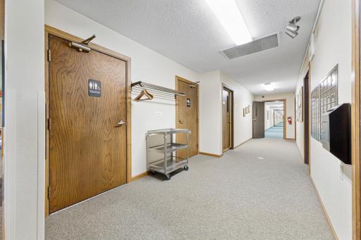 Convenient common-area restrooms