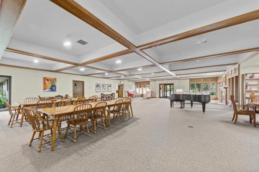 Large community gathering and dining area