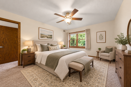 Second primary suite virtually staged