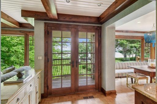 Step out to the balcony to see the stunning lake views