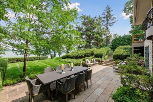 Walk-out patio with space for entertaining