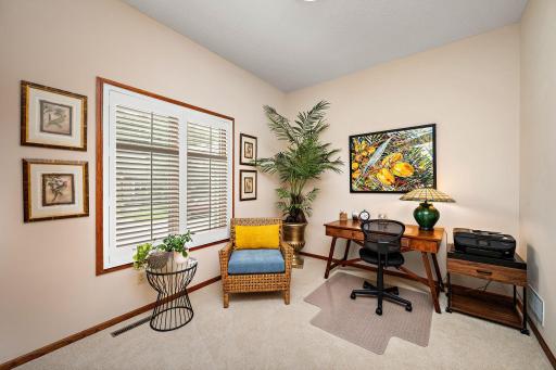 The main level 2nd bedroom is currently used as an office