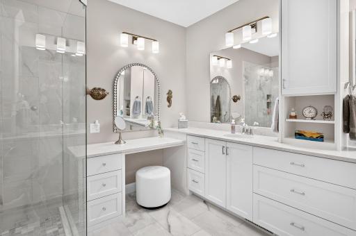 Stunning primary bedroom ensuite bath...