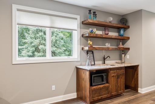 Lower wet bar...