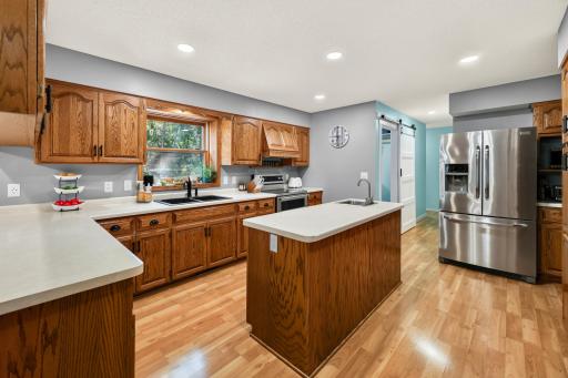 Kitchen with Peninsula and Center Island