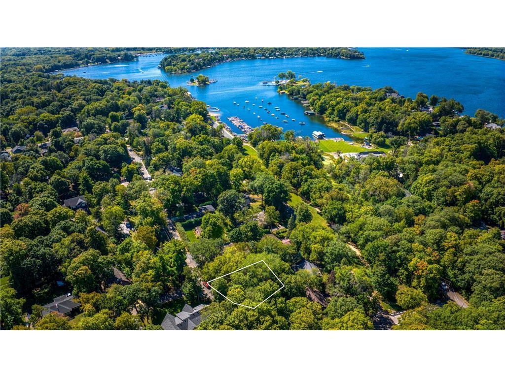 Aerial View in the Summer Showing Approximate Lot Lines
