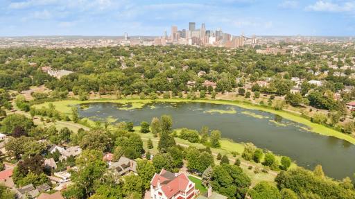 Lakefront Estate with Downtown View