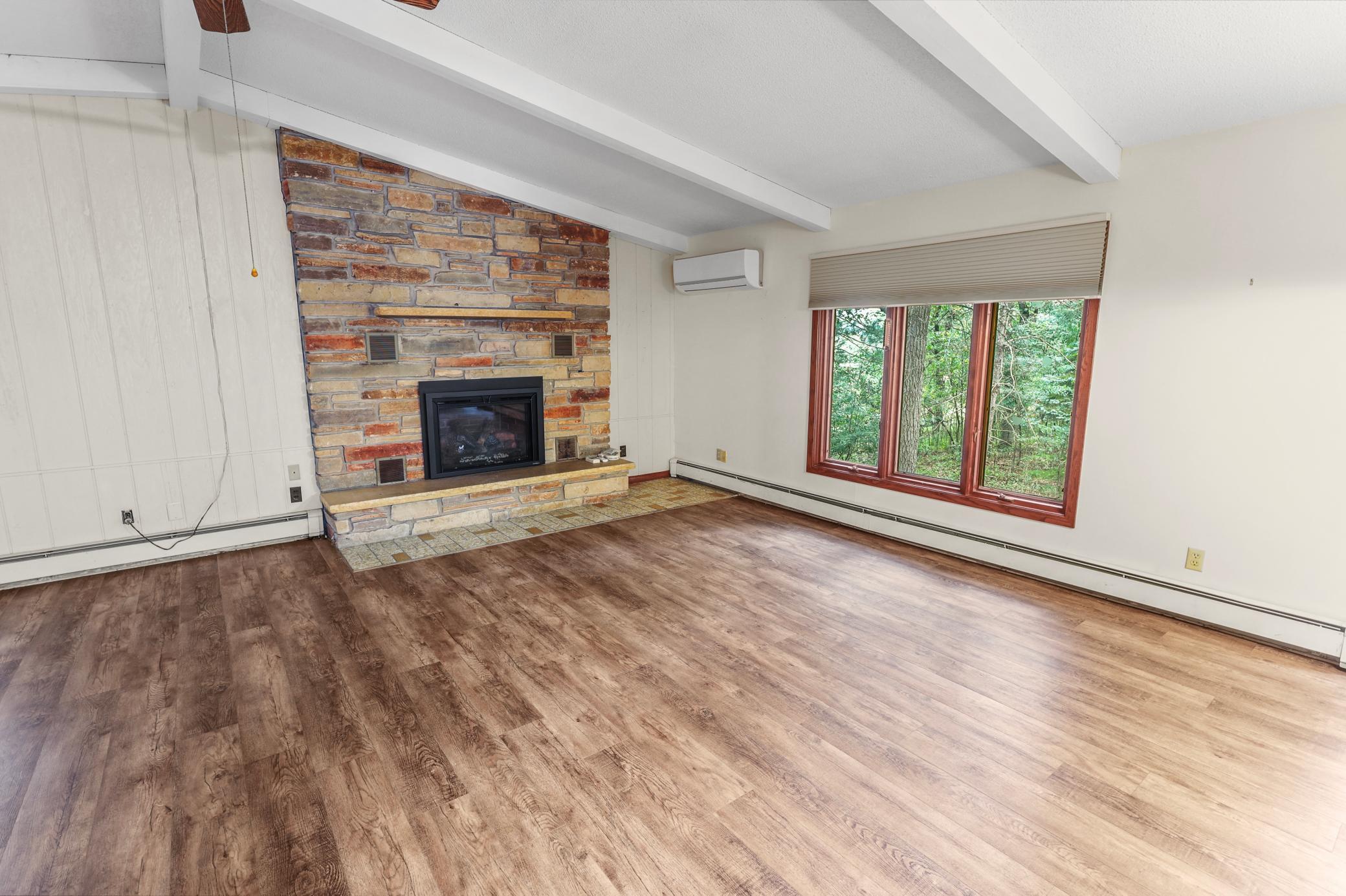 Newer gas fireplace