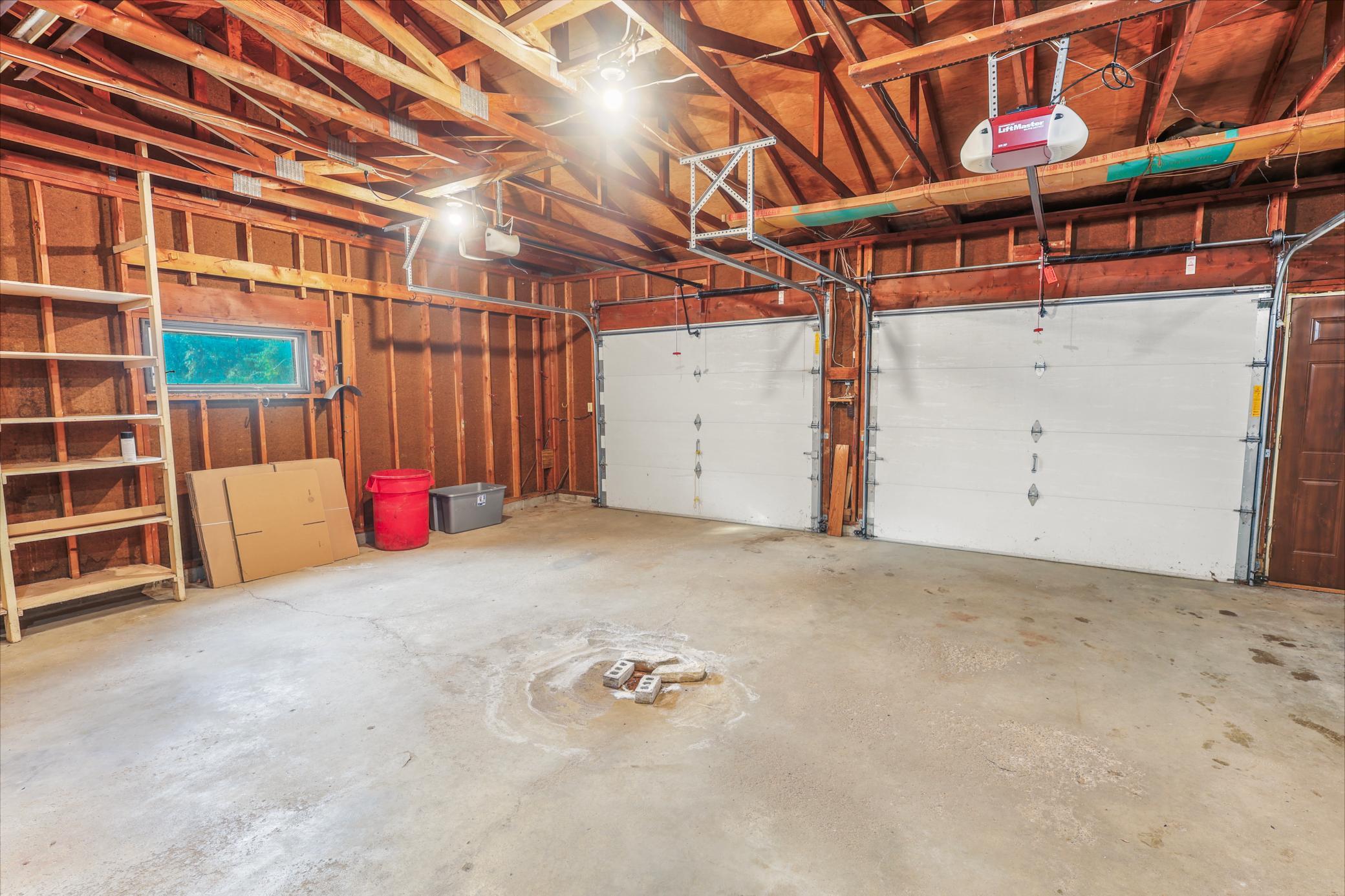 Large 2 car garage