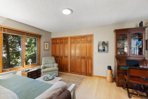 The main floor Bedroom is adjacent to a custom bath can be function as a Primary Bedroom