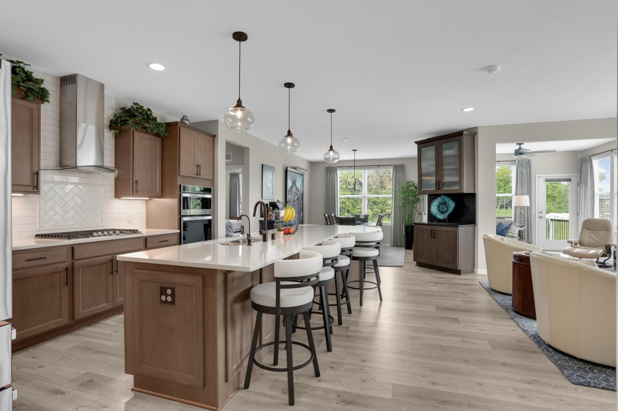 Stunning custom designed island that seats the whole crew.