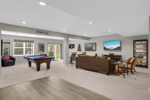 Very large family room area on the lower leve. Walk out to the back yard,