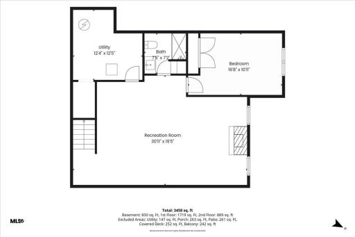 Lower Level w/ Dimensions