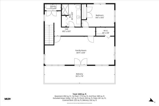 Upper Level w/ Dimensions