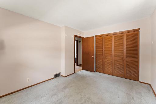 The primary bedroom has plenty of closet space.