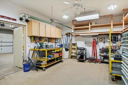 220-volt electrical service (Freestanding tools, toolboxes, work bench on wheels, and equipment are excluded from the sale.)
