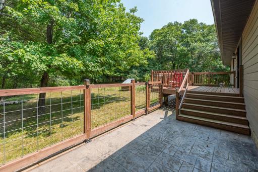 Deck and back patio area
