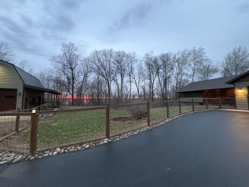 Seasonal sunset views over nearby North Long Lake