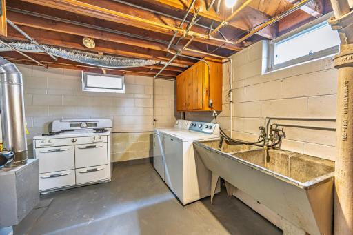 The original gas stove with oven built in came with the house and will remain with the house.