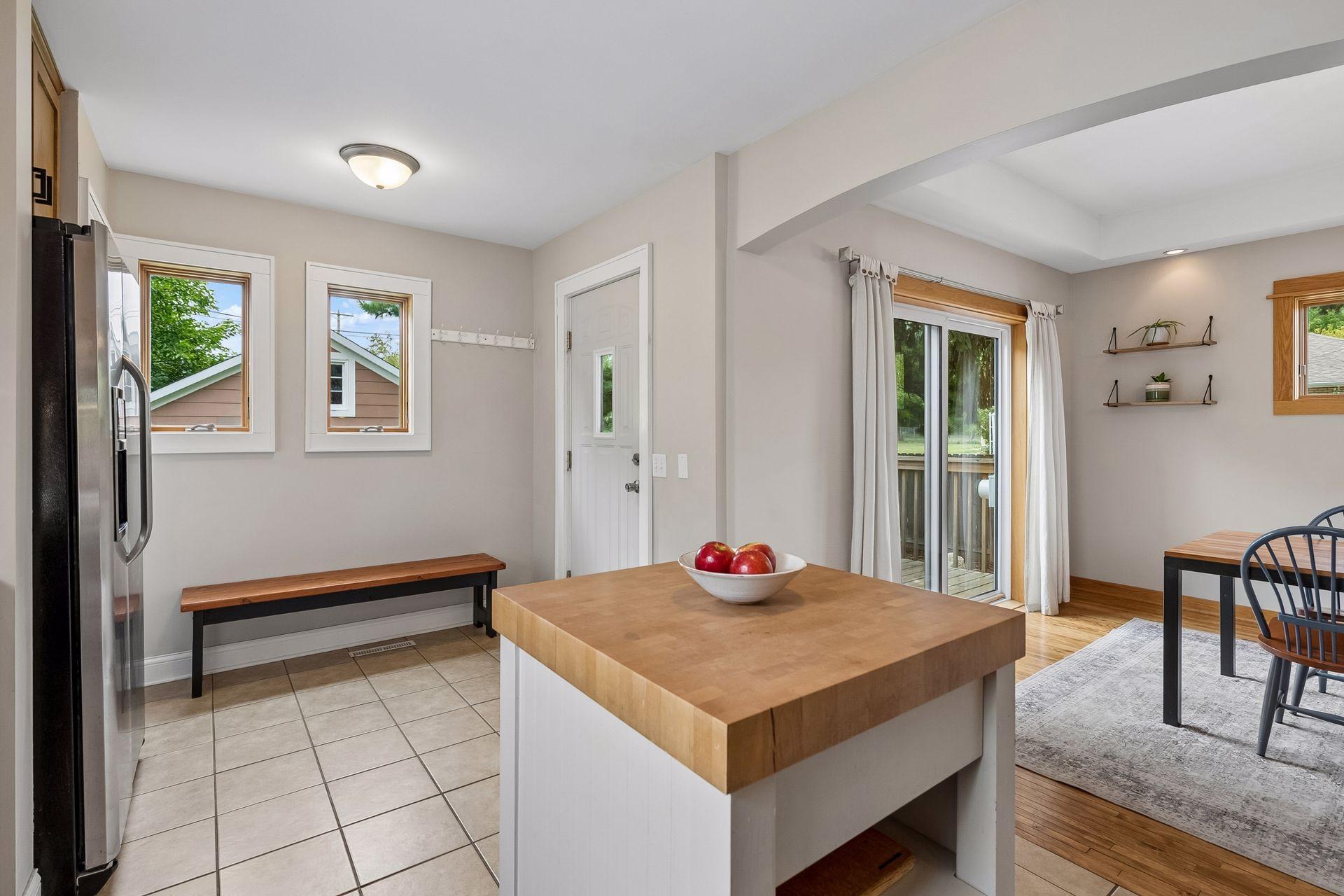 Abundant natural light throughout.