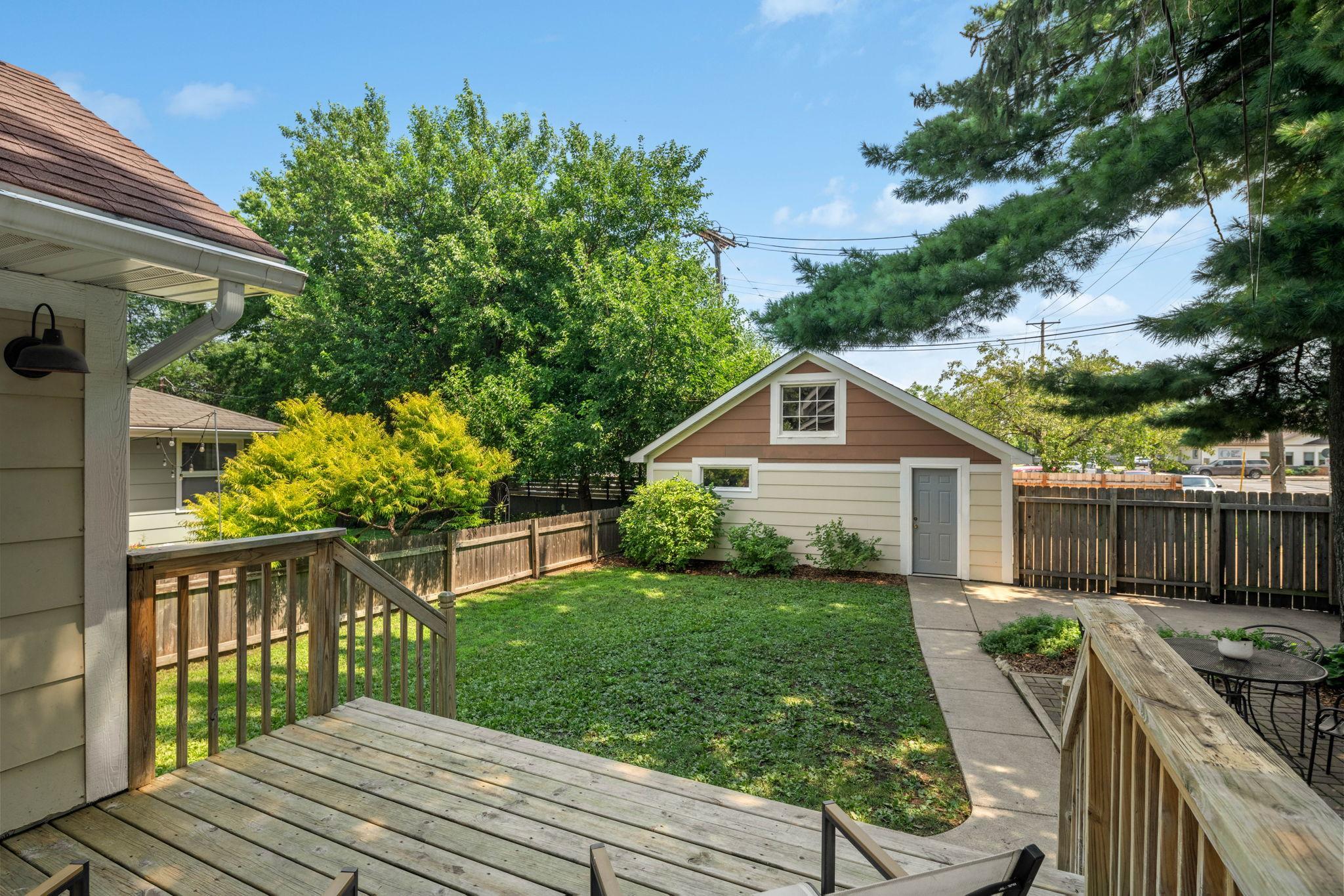 Easy access to garage from back of home.