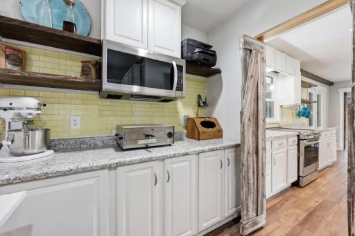 Huge walk-in pantry - lots of storage & work surface