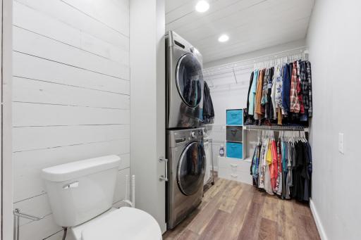 Primary walk-in closet with laundry