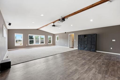 Family Room with built in projection TV