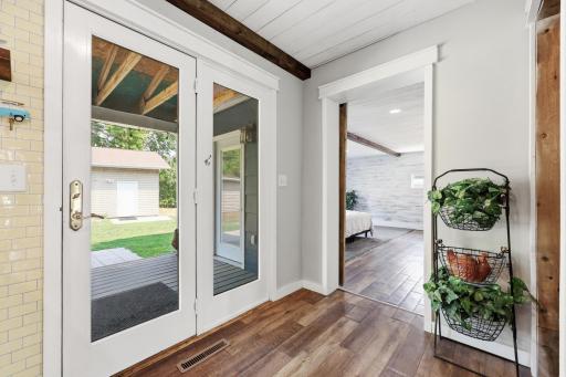 Back door to patio area