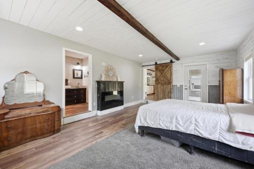 Primary Bedroom with fireplace