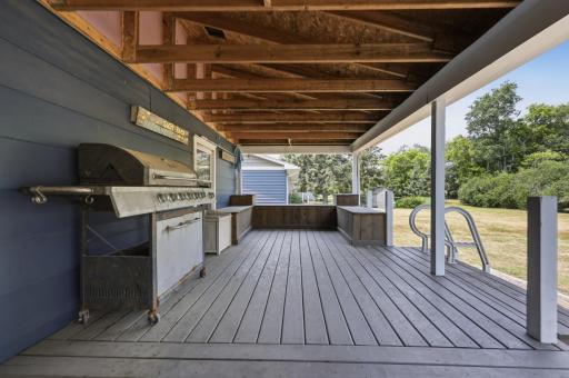 Back Patio - nearly an outdoor kitchen