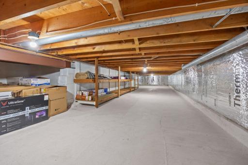 From the utility room there is access to this huge crawl space area fantastic for storage.