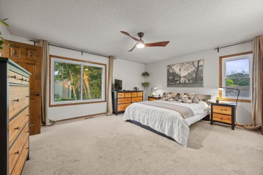 Upstairs you'll love the spacious primary bedroom.