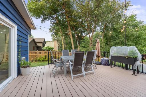 The updated maintenance free deck will be your favorite spot for those summer days and evenings.