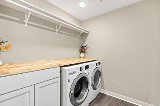 Upper level laundry room