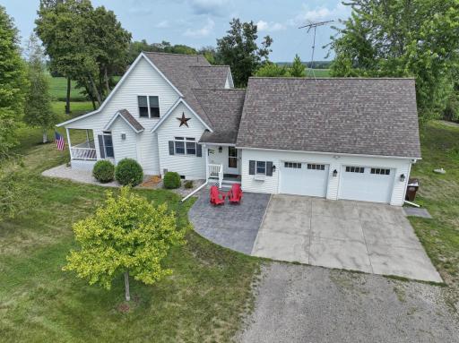 The view of the home from the west side, showcasing the oversized two-car garage!