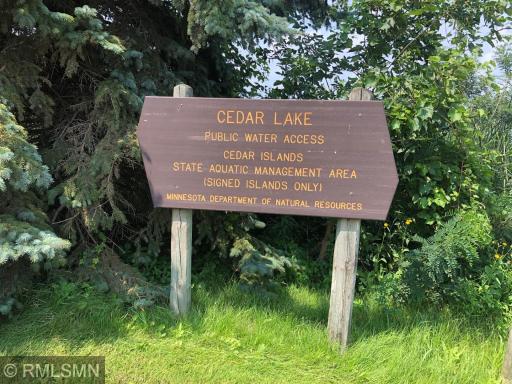 That's Cedar Lake just to the north of the home. Literally, just across the street!