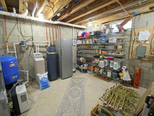 Utility room with shelving for your canned goods!