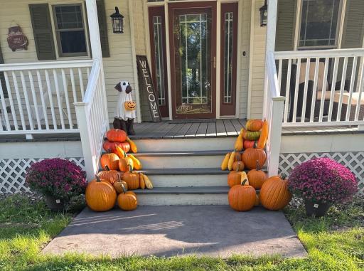 This porch is fabulous for decorating and showing off your personal style!