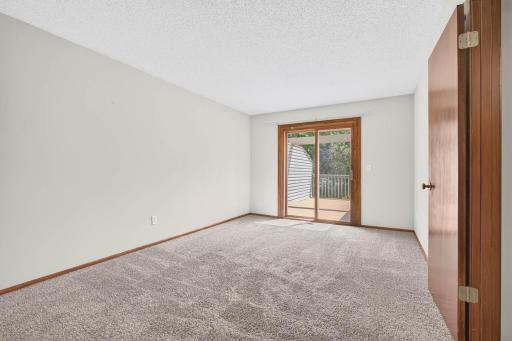 New carpet! Master bedroom that flows to the large deck!