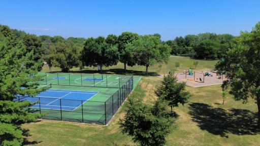 Tennis or pickle ball courts