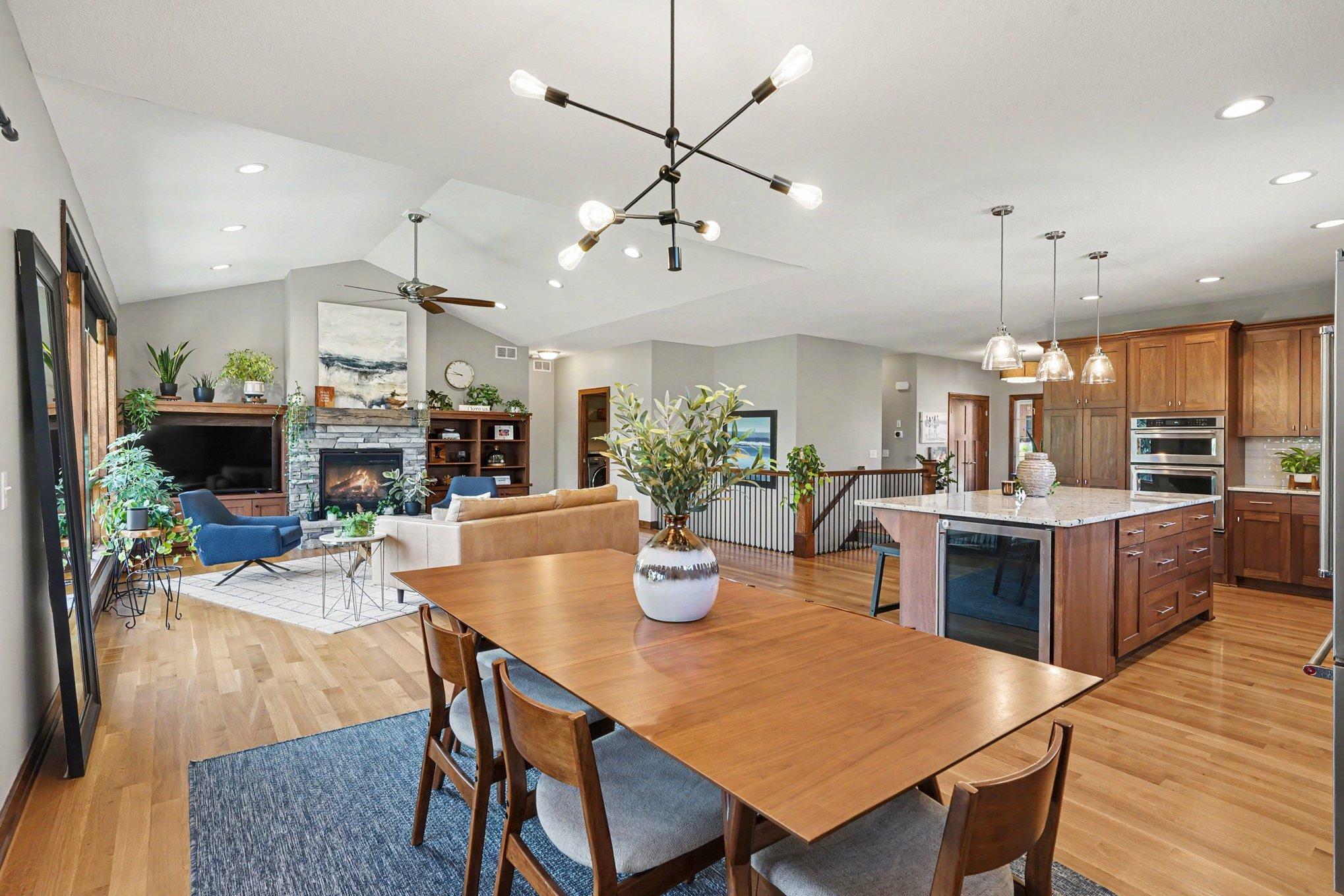 Check out this view from the informal dining room throughout the main level!