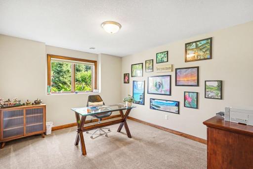 The third bedroom is being used as an office.