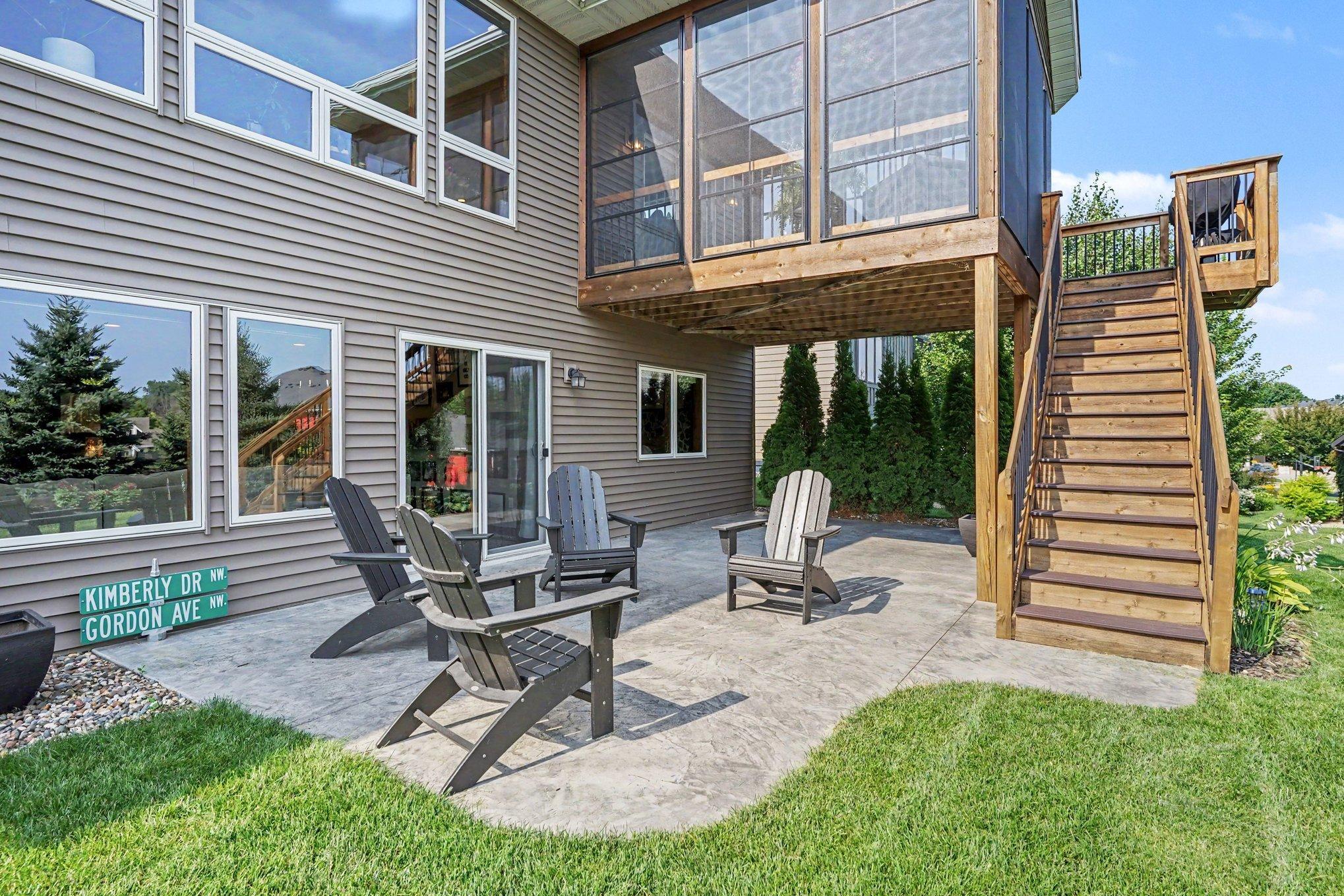 You'll enjoy the patio directly off the lower level sliding glass door.