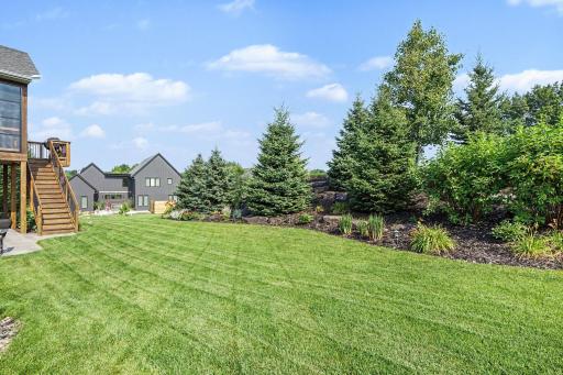 Another view of the landscaping behind the house.