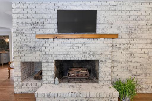 Informal Dining Room Fireplace