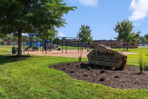 Residents are surrounded by numerous parks in the area like Belden Park, which offers a playground, three softball fields and a football field