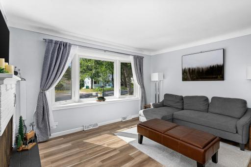 Main level living room with wonderful natural light