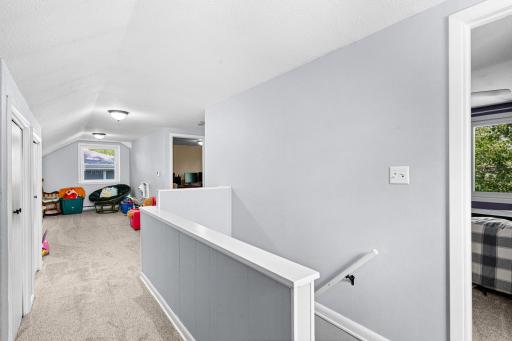 A look from the stairs into the sitting area