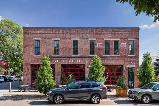 Only a few blocks to A-Side Public House, which is in a historic firehouse.